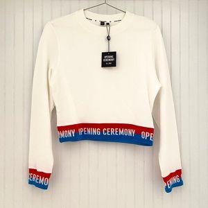 Opening Ceremony Cropped Logo Sweatshirt
